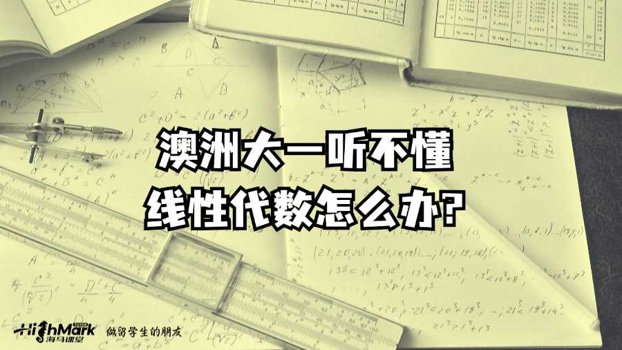 澳洲大一聽(tīng)不懂線性代數(shù)怎么辦?