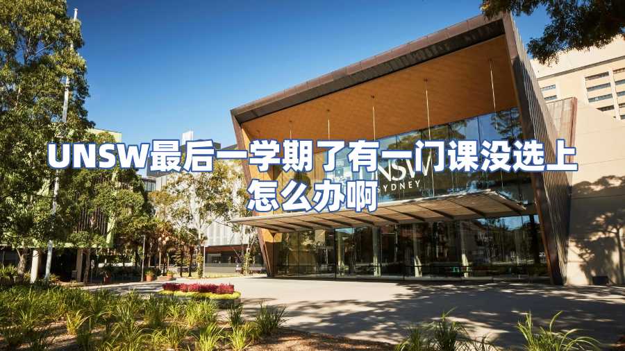 UNSW最后一學(xué)期了有一門(mén)課沒(méi)選上怎么辦啊